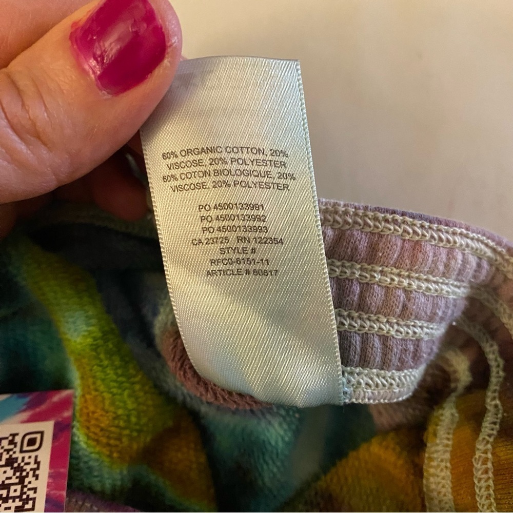 Aritzia Babaton Tie Dye Sweat Pants Womens Size XS High Rise Organic Cotton Blue - Picture 4 of 10